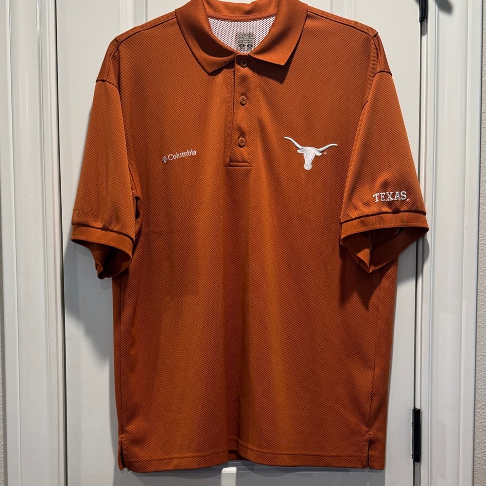 Columbia Texas Longhorn Embroidered Logo Men's Polo Shirt